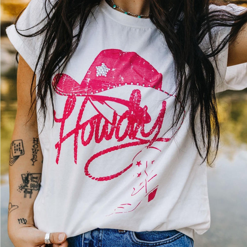 Rhinestone Howdy Graphic Tee